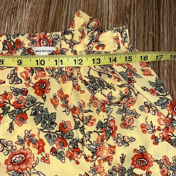 Max Studio women’s floral faux wrap ruffle midi skirt Size XL - Picture 6 of 9